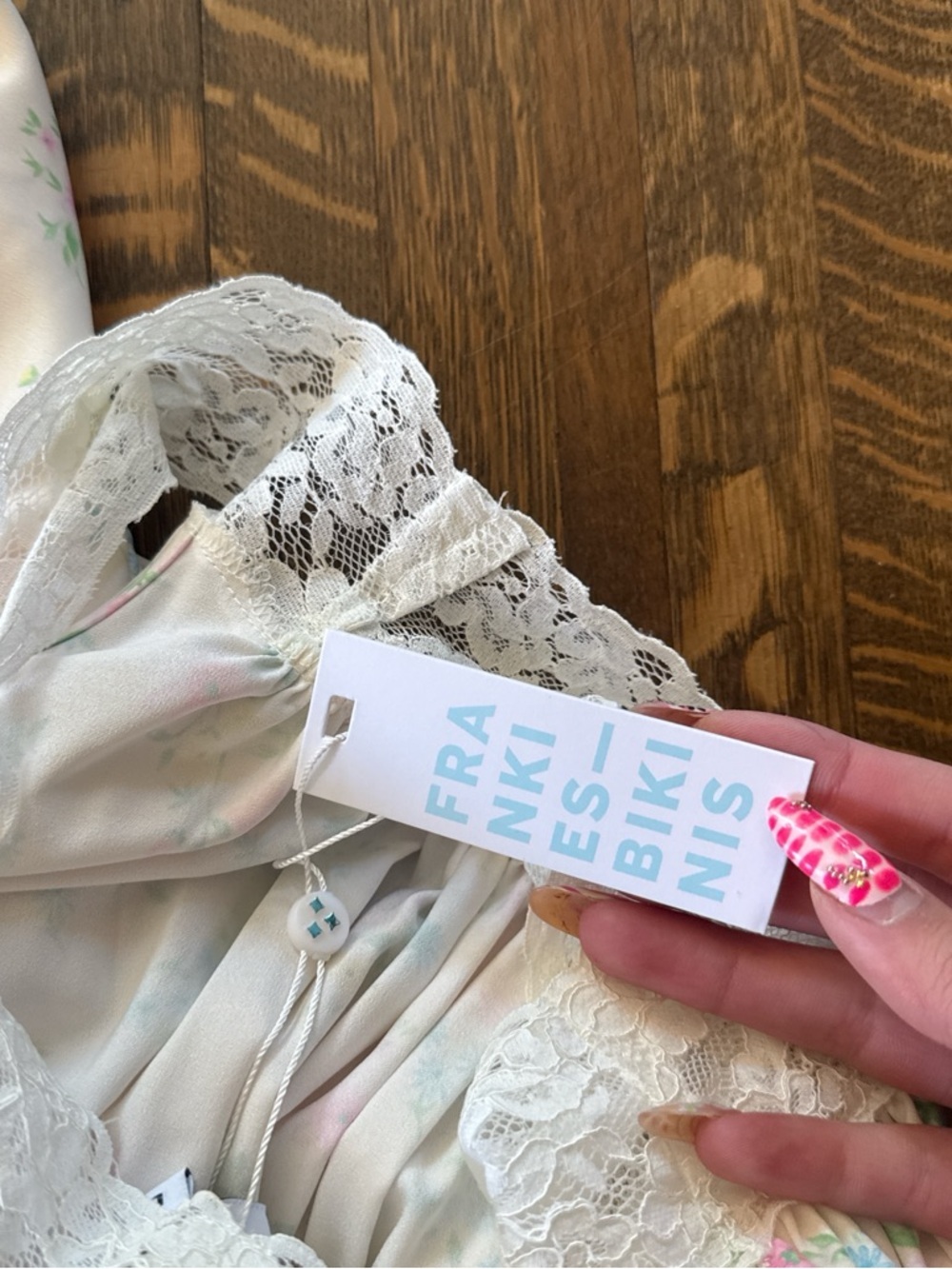 Frankie’s Bikini’s Dakota Floral Satin Maxi Dress - Picture 6 of 6
